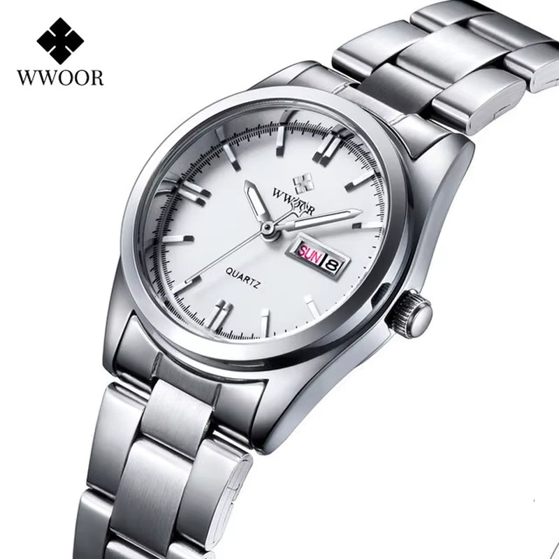 Montre Femme 2024  Fashion Ladies Watches Waterproof Quartz Silver Clock Women Automatic Date Dress Wrist Watch Reloj Mujer