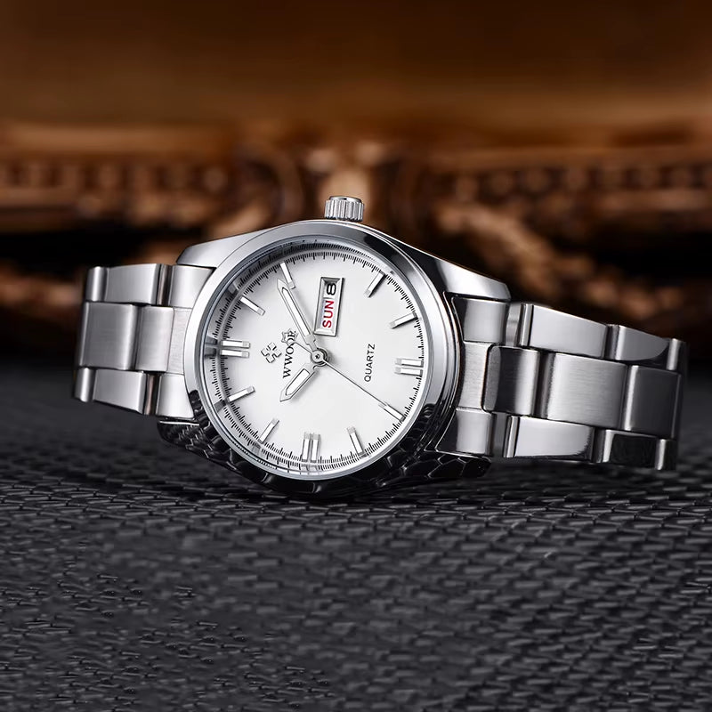 Montre Femme 2024  Fashion Ladies Watches Waterproof Quartz Silver Clock Women Automatic Date Dress Wrist Watch Reloj Mujer