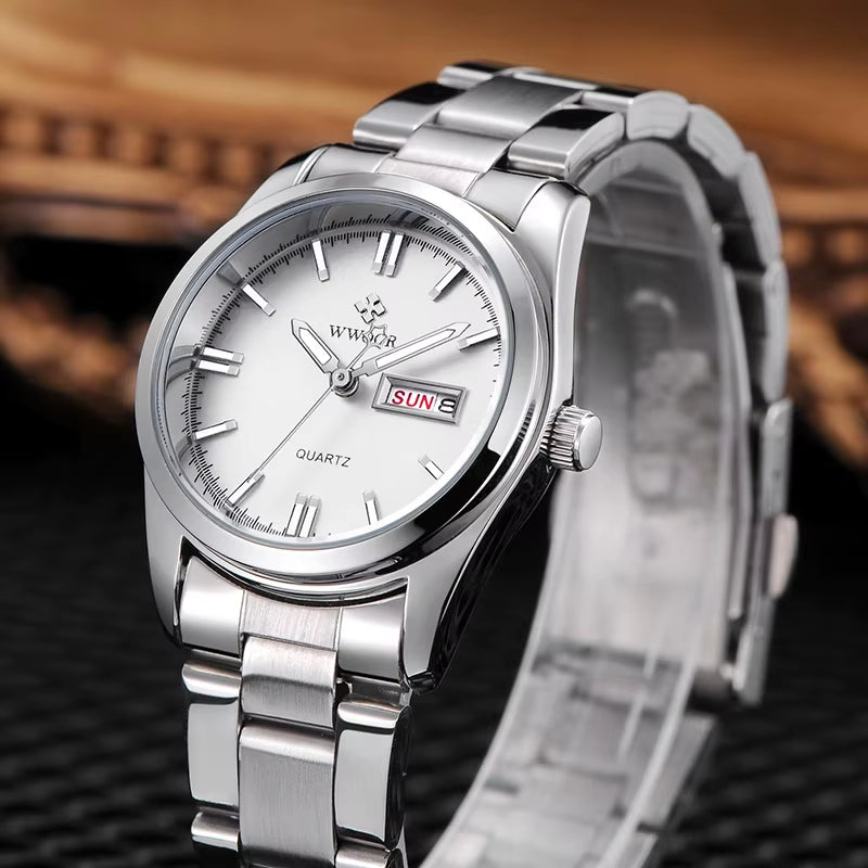 Montre Femme 2024  Fashion Ladies Watches Waterproof Quartz Silver Clock Women Automatic Date Dress Wrist Watch Reloj Mujer